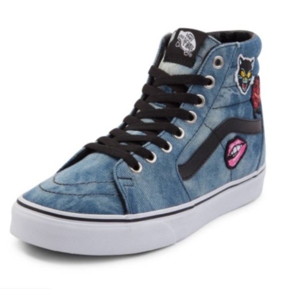 vans acid denim sk8 hi